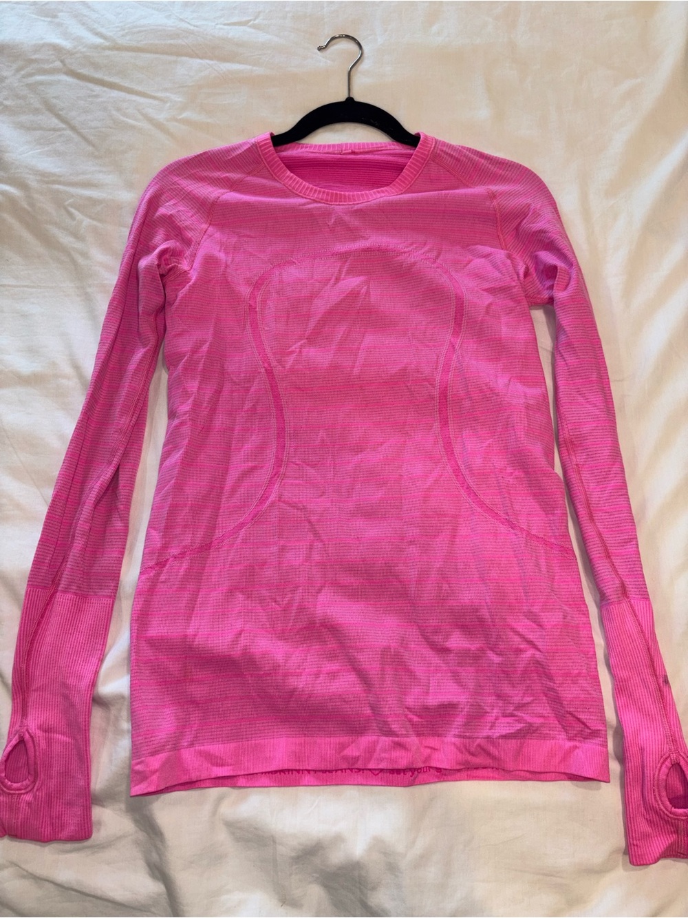 lululemon athletica hot pink swiftly tech long sleeve size 6 - Picture 4 of 4
